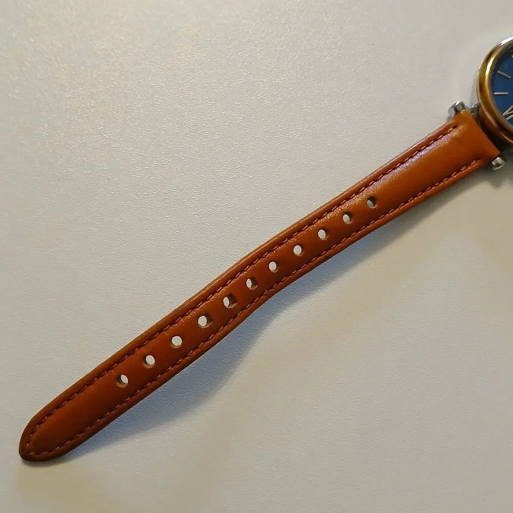 Fossil Women's Blue Dial Leather Strap Watch ES4701 28mm